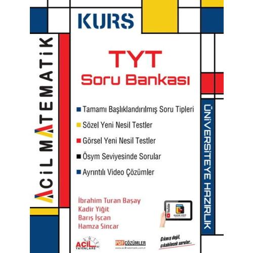 Acil Yayınları TYT Matematik KURS Soru Bankası