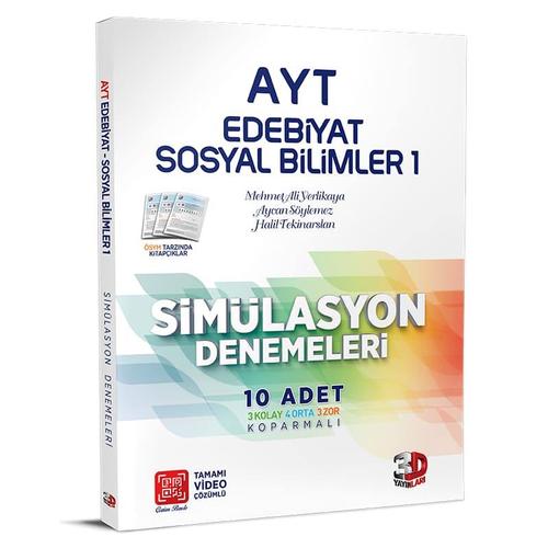 3d Yayınları Ayt Edebiyat Sosyal Bilimler 10&#39;lu Simülasyon Denemeleri