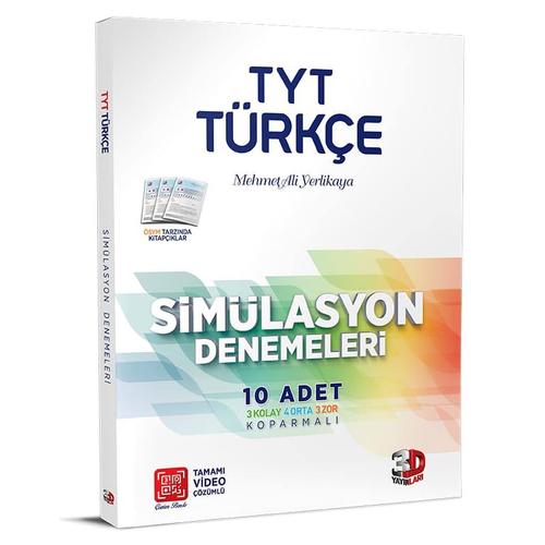 3d Yayınları Tyt Türkçe 10&#39;lu Simülasyon Denemeleri
