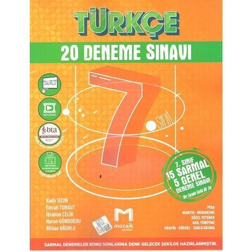 Mozaik Yayınları 7. Sınıf Türkçe 20 li Deneme