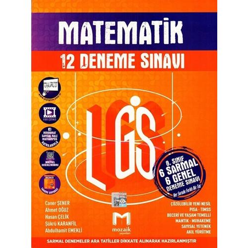 Mozaik Yayınları 8. Sınıf Lgs Matematik 12  Deneme Sınavı