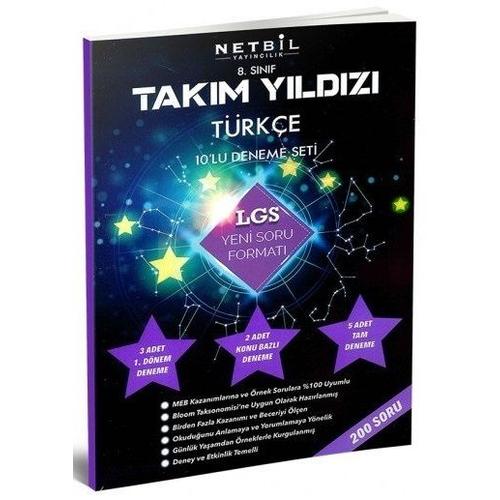 Netbil Yayınları 8.sınıf  Lgs Türkçe Takım Yıldızı 10 Deneme Seti