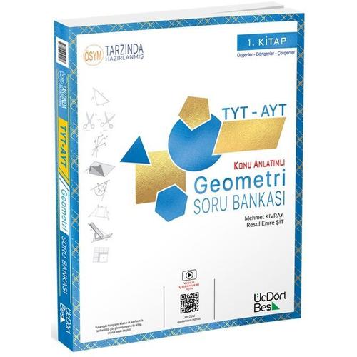 ÜçDörtBeş Yayınları TYT AYT Geometri Soru Bankası 1. Kitap